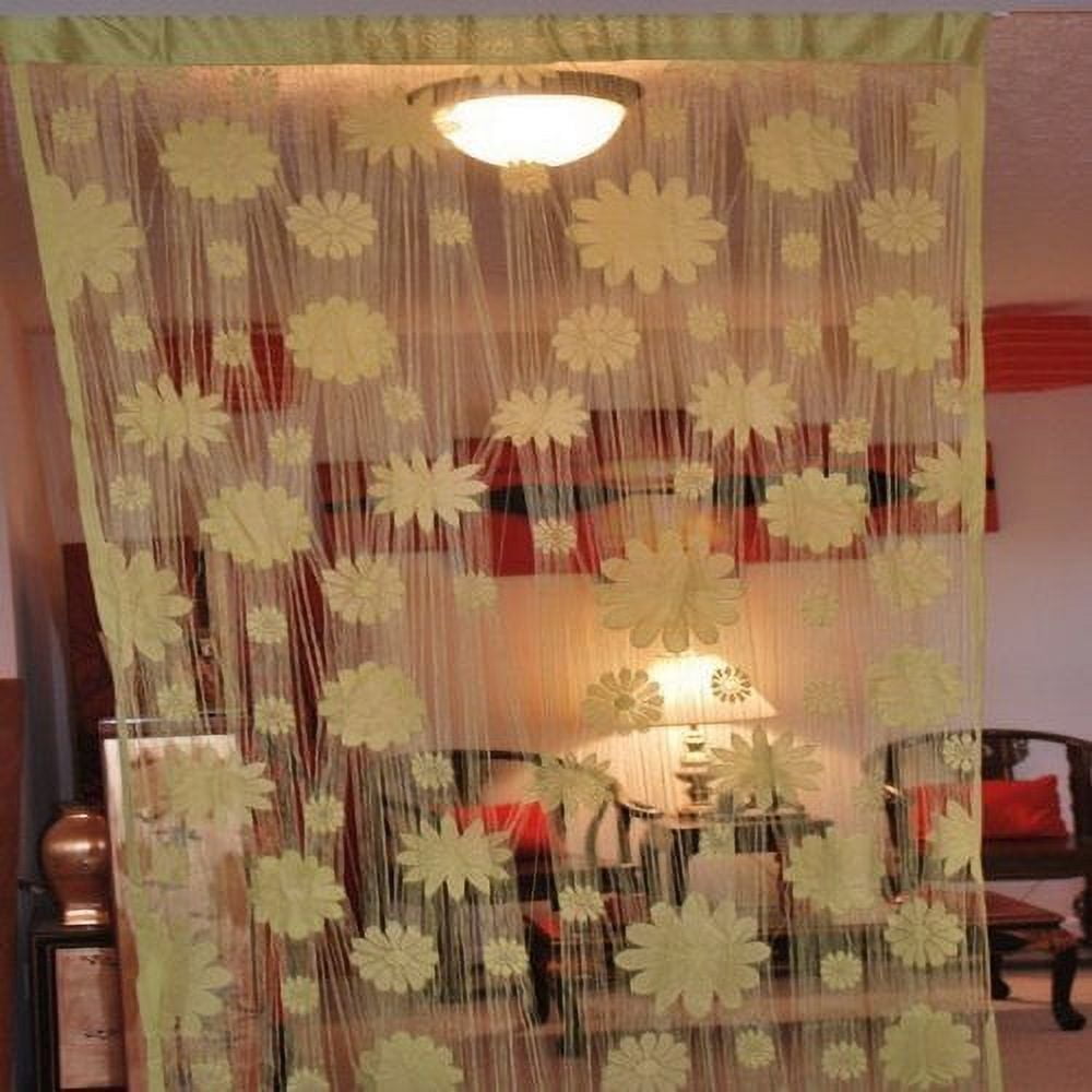 String Curtain Drapery Room Divider Partition Green