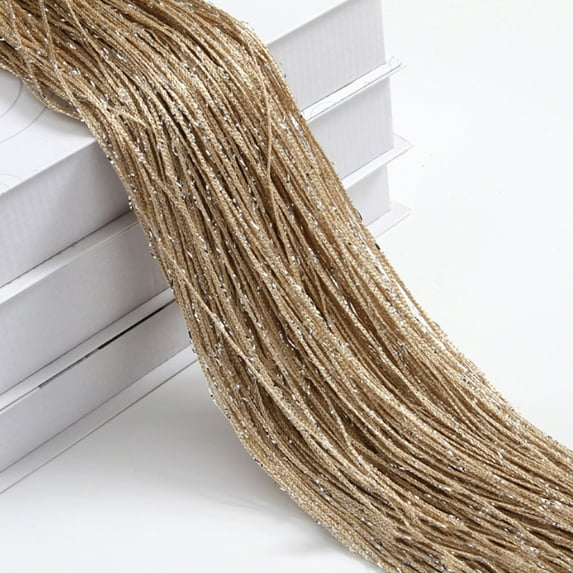 String Curtains Beaded Door Curtains Panel Divider ,Fly Screen For Door Wall And Window Decoration - Champagne (color)