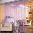 thumbnail image 1 of ANMINY Decorative Door String Curtain Fringe Wall Panel Tassels Room Divider, Light Purple, 1 of 5