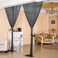 thumbnail image 1 of String Door Curtain Bead Silver Ribbon Doorway Room Dividers Window Panel Tassel, 1 of 13