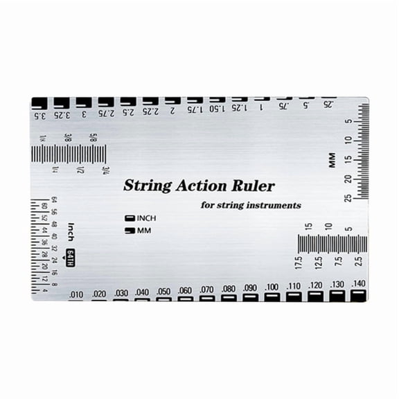 String Height Measurement Tool Guitar String Action Ruler Gauge Guitar Fret Leveling Ruler Fret Catcher Luthier Tool