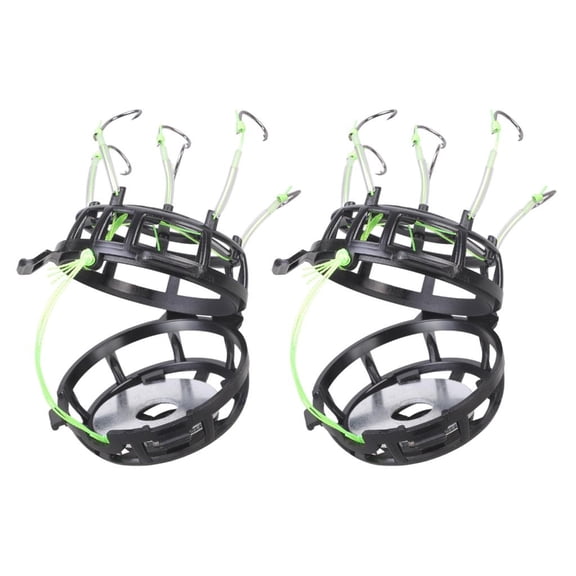 String Hook Fishing Baits Cage 6 Hook Anti-Bottom Fishing Rig Professional Line Group Feeder Sinkers Fishing Equipment