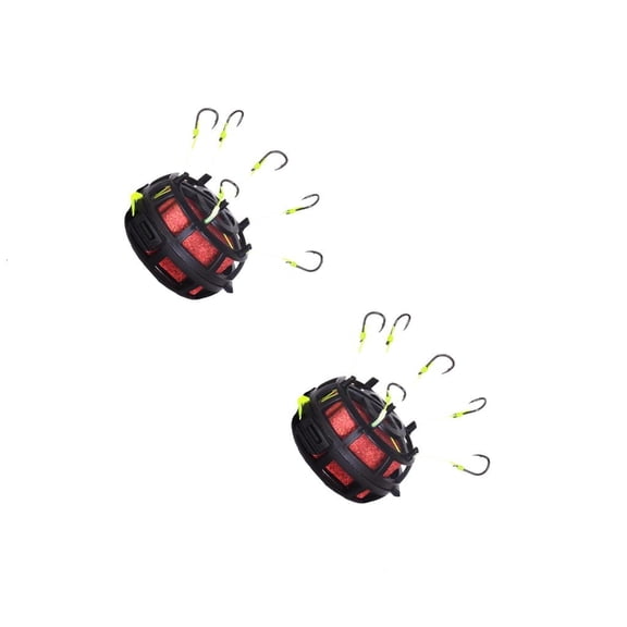 String Hook Fishing Baits Cage 6 Hook Anti-Bottom Fishing Rig Professional Line Group Feeder Sinkers Fishing Equipment