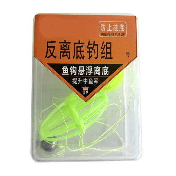 String Hook Fishing Baits Cage Flexible Double Hook Fishing Line Set Bottom Fishing Baits Cage Fishing Tackle Accessories
