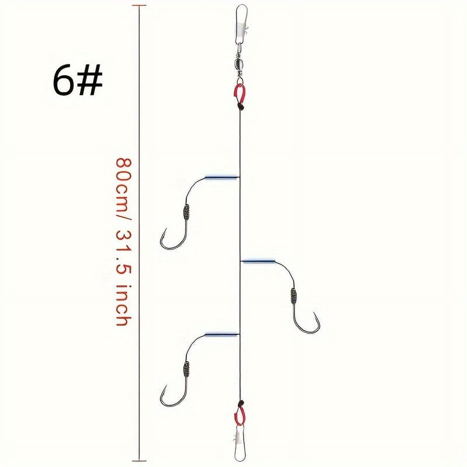 String Hook Rigs, 3 Fishing Hooks And Wire Leader - Hook For Sea ...