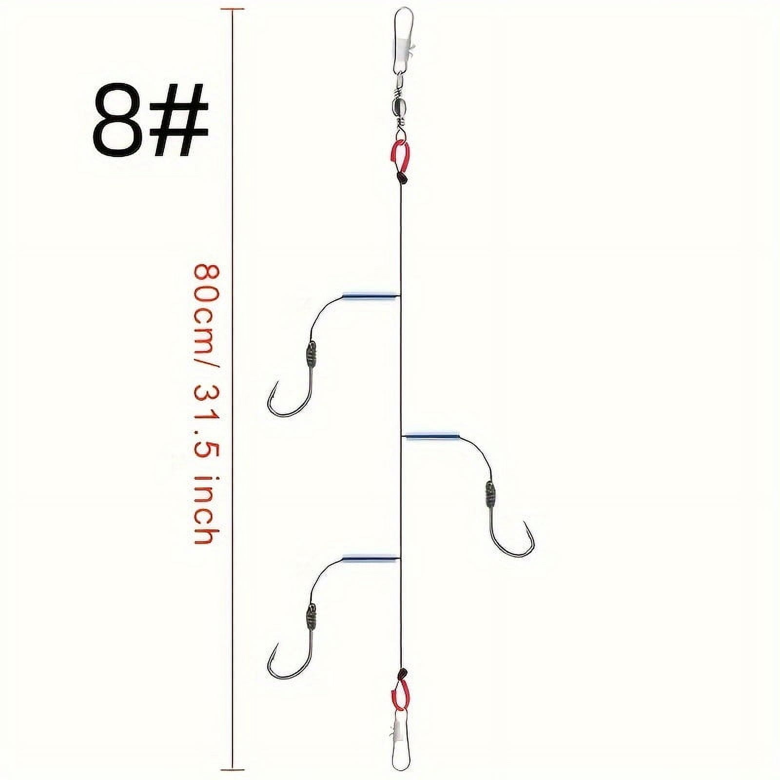 String Hook Rigs, 3 Fishing Hooks And Wire Leader - Hook For Sea ...