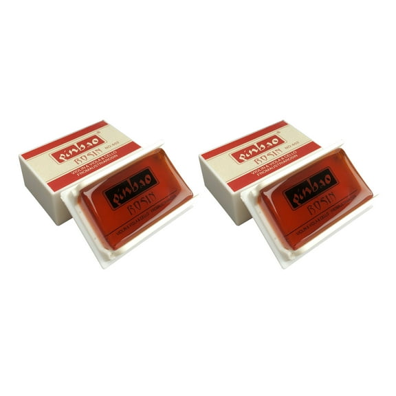 String Instrument Low Dust Rosin for Violin, Viola, Cello Bows, 2 Pack (Red)
