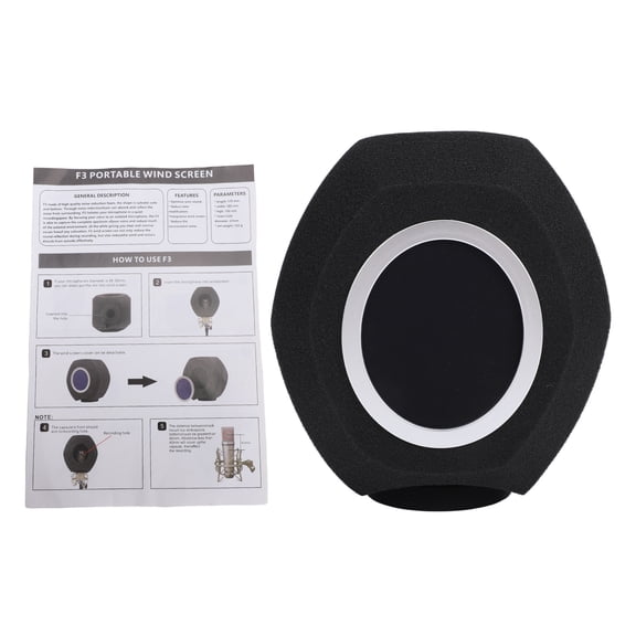 String Instrument Portable Windscreen Foam Cover Professional Studio Acoustic Pop Filter Mic Noise Reduction for Condenser Dynamic Microphones Recording Studio