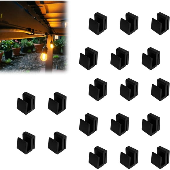 String Light Clips Compatible with Mirador Pergolas, No Drill Outdoor Light Holders, Hidden Wire Management Clips for Patio and Backyard Lighting (35PCS)