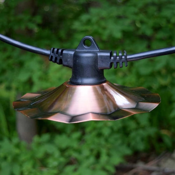 Cafe Lights - 35 ft - European Bistro Lights - Copper Finish