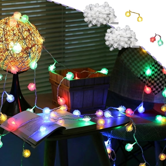String Light,Decor Lamp,Dandelion Shaped LED Light Strand,Flexible 3 Meter Fairy Light For Party Wedding And Room Ornament(White)