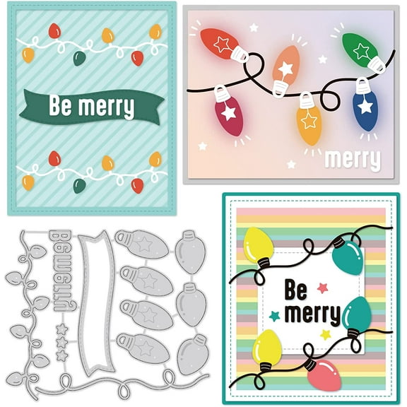 String Light Pattern Cutting Dies Wedding Party Decor Metal Die Cuts Embossing Stencil for DIY Making