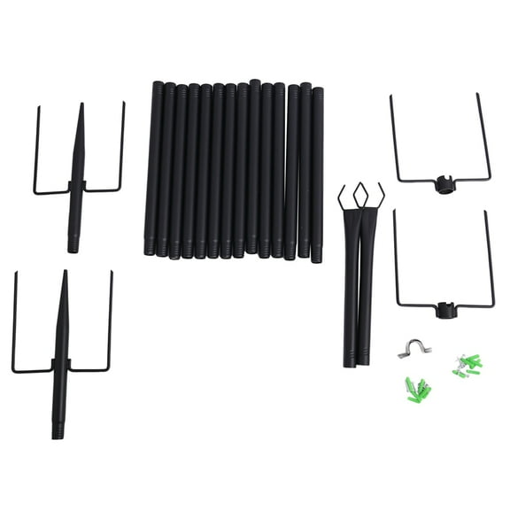 String Light Poles Yard Outdoor Heavy Duty Garden