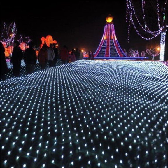 String Lights, 2M x 3M 210 LED Linkable Design Net Mesh Fairy String Light Ideal for Indoor Outdoor Home Garden Christmas Party Wedding