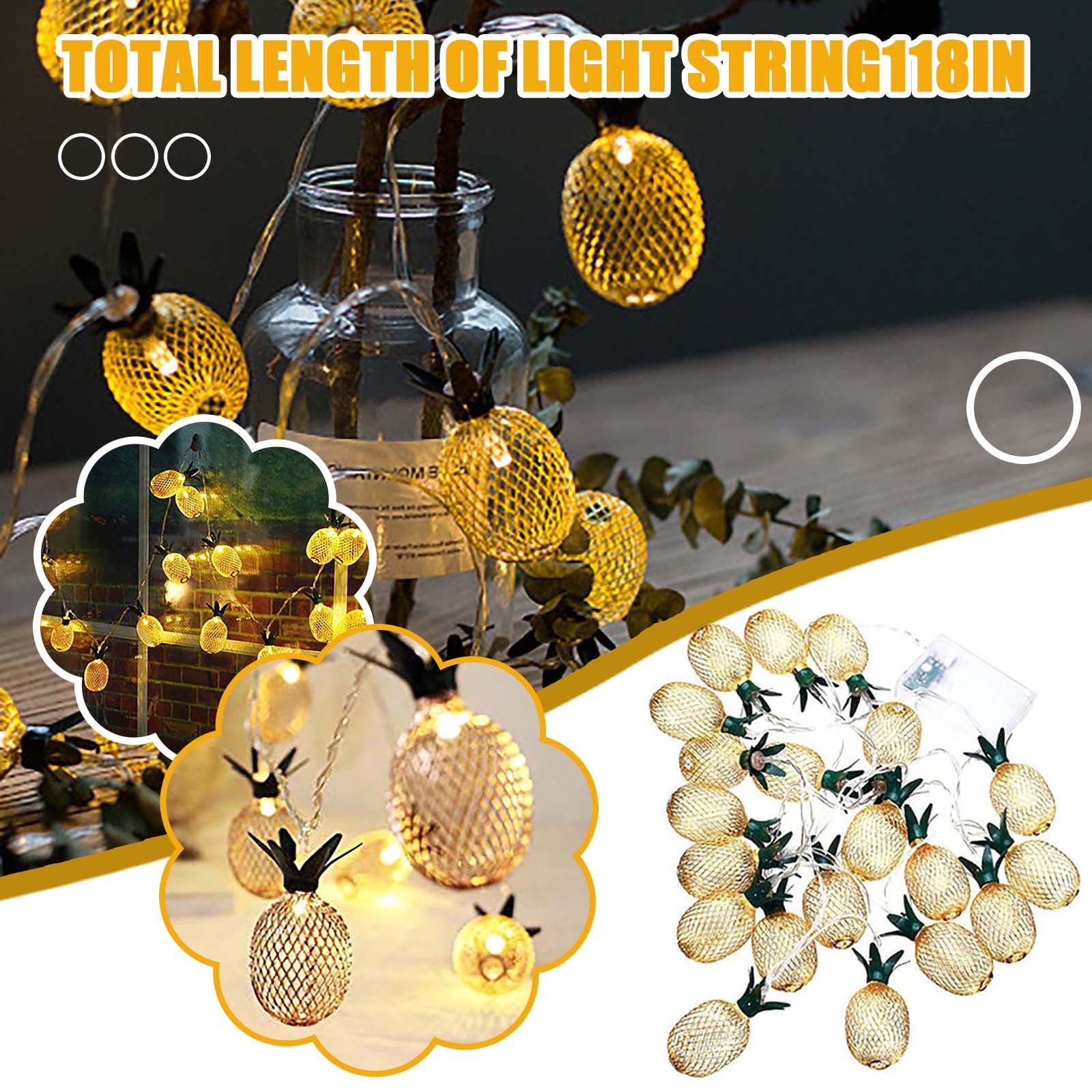 String Lights Clearance LED golden pineapple string golden light LED