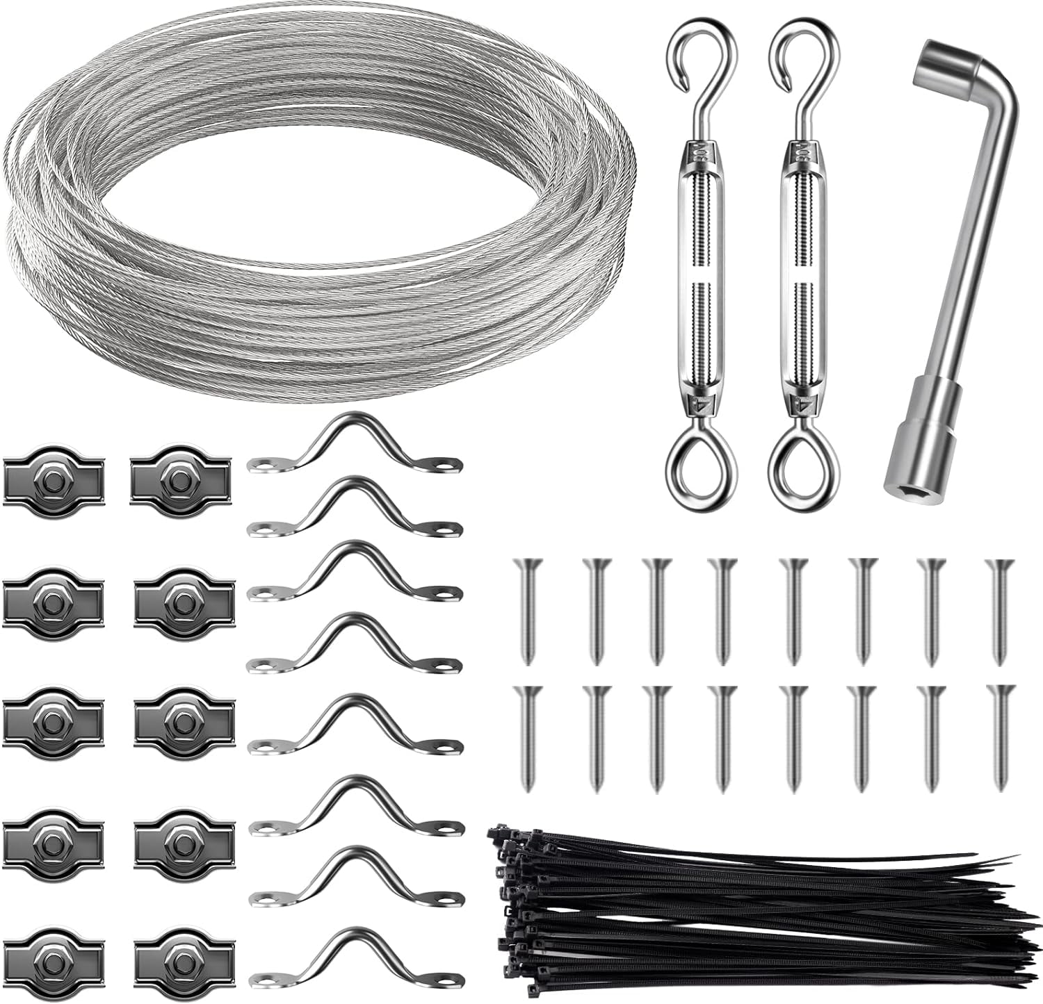 String Lights Hanging Kit Globe String Lights Suspension Kit, 164 FT