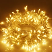 String Lights Indoor Outdoor, 32.8ft 100 LED Christmas Lights Plug in, 8 Modes Waterproof Twinkle Fairy String Lights for Tree Room Bedroom Wedding Decorations