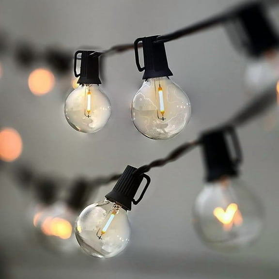 String Lights, LED 25 Light Bulbs 25Ft G40 Globe String Lights with Bulbs-UL Listd for Indoor/Outdoor Commercial Decor
