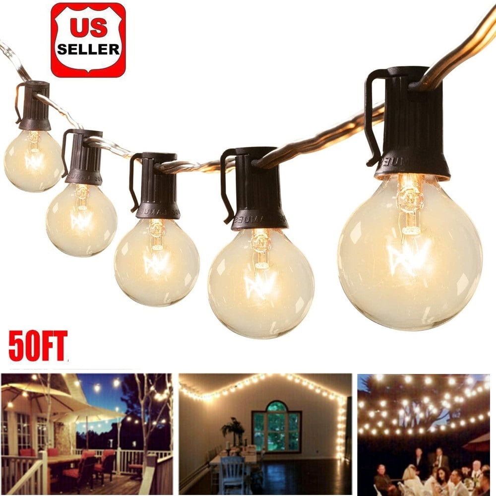 String Lights LINKPAL 50Ft 50 Bulbs G40 Globe String Lights with Bulbs-UL Listed for Indoor/Outdoor Commercial Decor