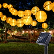 String Lights Lanterns with Lights, 20 White Lanterns, Lantern String Lights Bedroom, Solar String Lights Outdoor Waterproof,Outdoor Waterproof Lantern Weddings Parties Decorations(16 ft 20 LED)