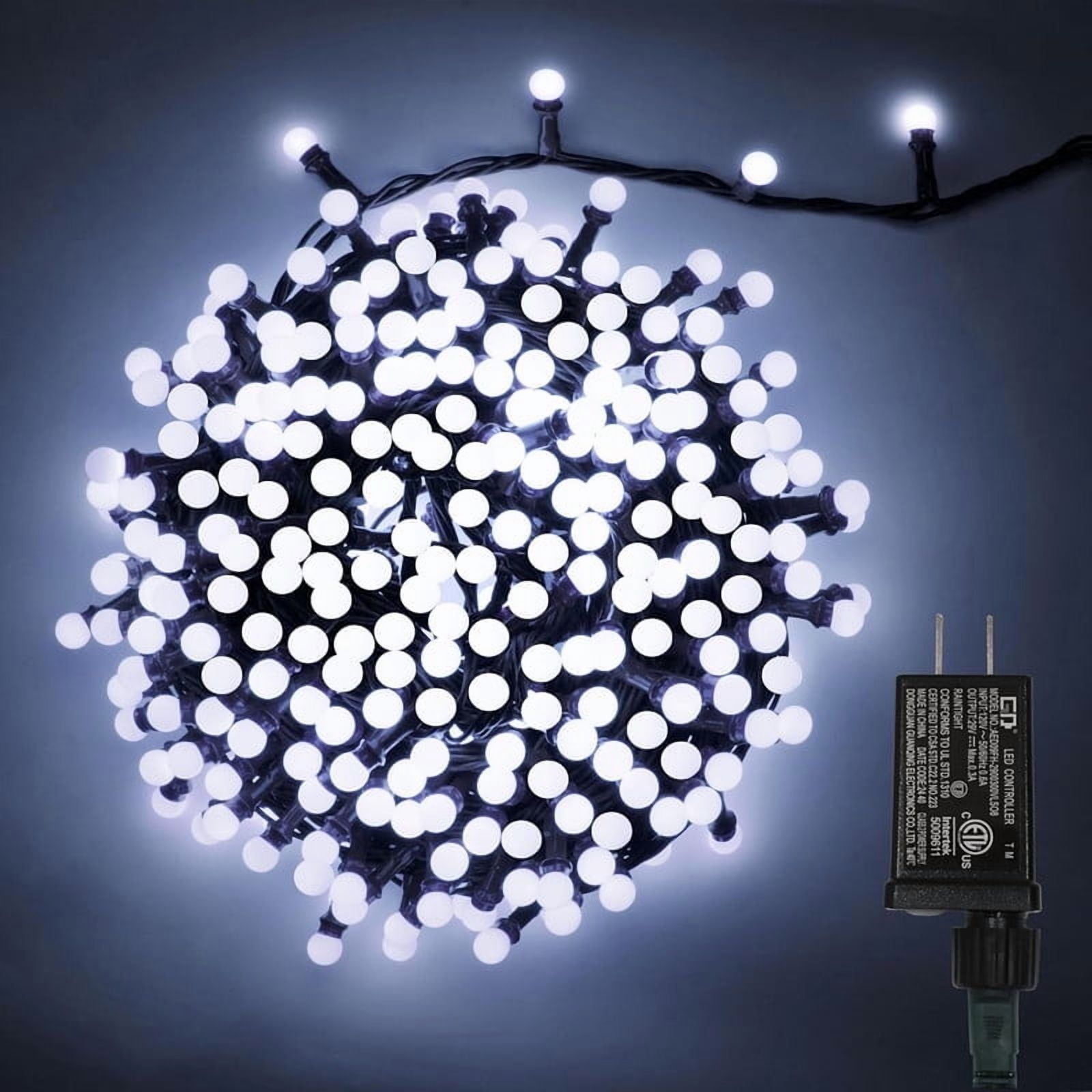 String Lights White, 49ft 306 LED 9mm Frosted Globe String Lights, 11 Modes Christmas  Globe Lights, Xmas Tree Ball Lights Outdoor Mini Globe Light for Christmas  Tree Home Party Patio - Walmart.com, image size:1600x1600