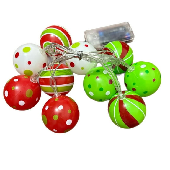 String Lights With 59in And Gift Box Combination Novelty Christmas Lights With 10 LEDs For Tree Home And Room Decorations