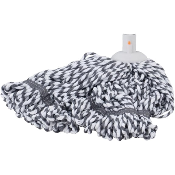 String Microfiber Mop Replacement Head Only  Grey Refill for Self-Wringing Mop, Heavy Duty Floor Cleaning for Home, Kitchen, Bathroom, Office