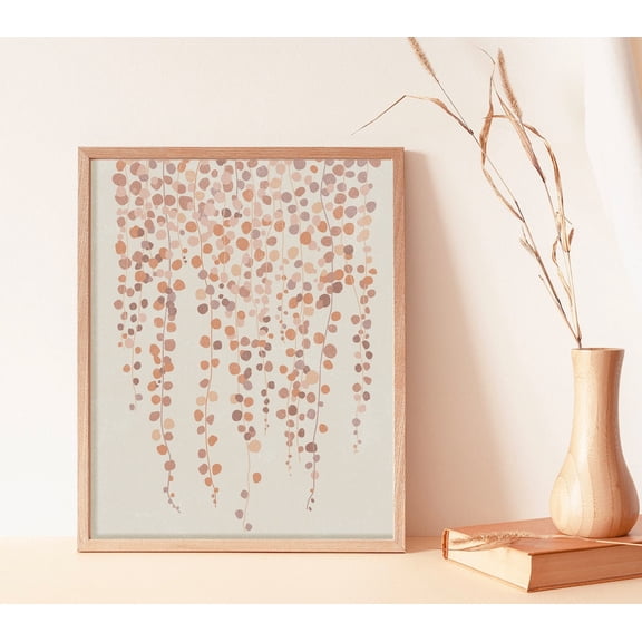 String Of Pearls Print Mid Century Modern Botanical Poster Wall Art For Decor Present , Poster Print Only
