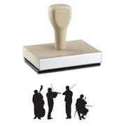 String Quartet Rubber Stamp, 1 X 2" Wood Stamp
