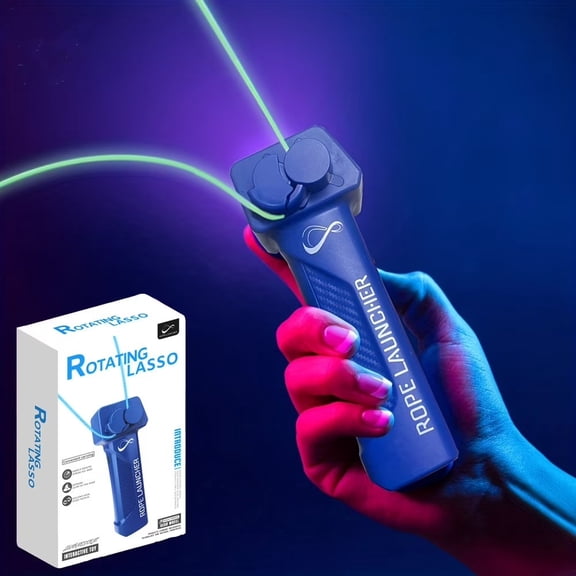 String Shooter Glow in The Dark, Electric Rope Launcher Gadget, Handheld Loop Device, Party Favors, Birthday Gifts for Adults, Perfect for Christmas and Halloween