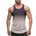 thumbnail image 1 of String Tank Tops for Men Gradient Color Gym Shorts Workout Stringer Tanks Athletic Bodybuilding Muscle Tees Shirts, 1 of 4