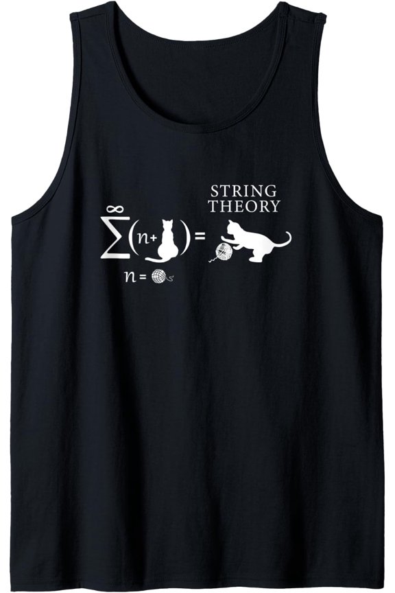 String Theory Cat And Yarn Science Tank Top Size S-3XL