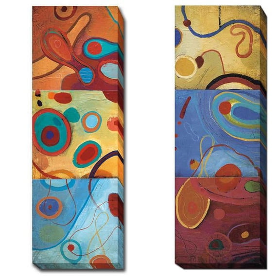 String Theory II & III by Don Li-Leger Premium Gallery-Wrapped Canvas Giclee Art Set - Ready-to-Hang, 12 x 24 x 1.5 in.