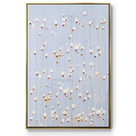String Theory V1 Framed Premium Gallery Wrapped Canvas - Ready to Hang - 17 x 25 - Gold Floating Frame