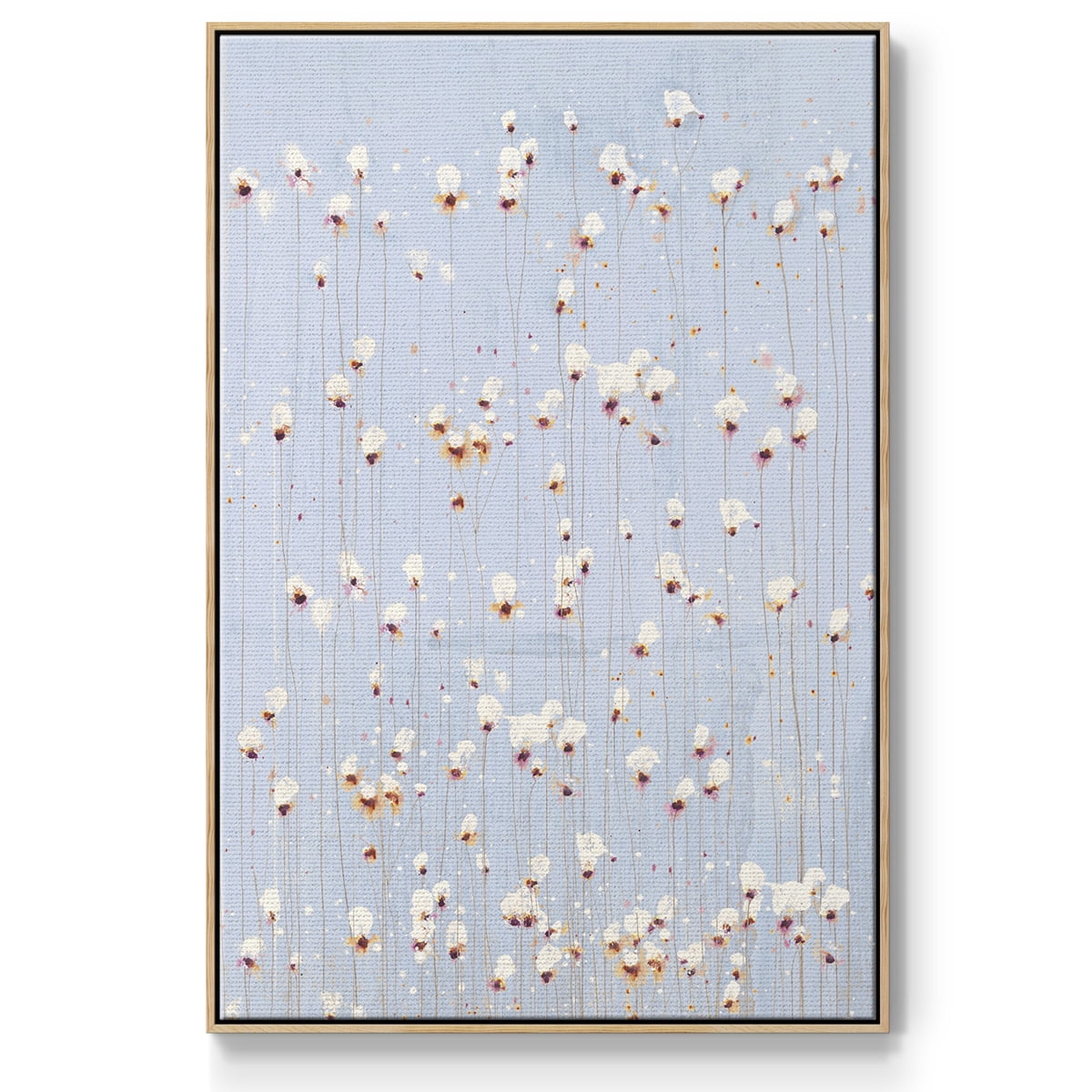 String Theory V1 Framed Premium Gallery Wrapped Canvas - Ready to Hang - 17 x 25 - Natural Wood Floating Frame