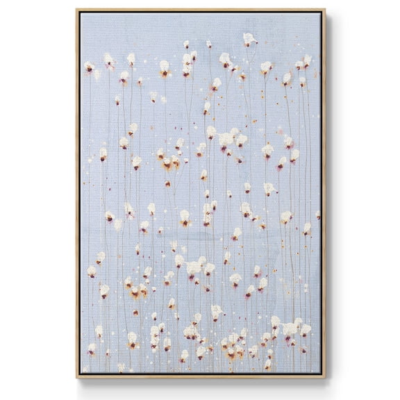 String Theory V1 Framed Premium Gallery Wrapped Canvas - Ready to Hang - 17 x 25 - Natural Wood Floating Frame