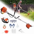 thumbnail image 1 of String Trimmer, 52cc Weed Wacker Gas Powered,2-in-1 Cordless Gas Lawn Mower,13.7inch,2-Stroke Brush Cutter Plastic Handle Shoulder Strap,Gas Straight Shaft String 1.2L Gas Capacity, 1 of 8