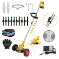 thumbnail image 1 of Weed Eater Cordless, Weed Wacker Cordless with Wheels, 24V 2.0Ah Battery, 650W, 3 in 1 Stringless,Adjustable Cutting Angle & Height for Yard Garden Patio, 1 of 9