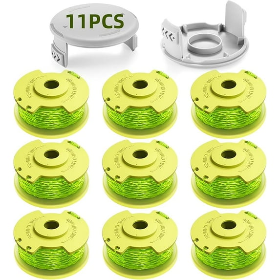 String Trimmer Refill for Ryobi One Plus+ AC80RL3,11 FT/0.080-Inch Weed Eater String Compatible with Ryobi Weed Wacker 18v, 24v, and 40v Trimmers (12 Trimmer Line & 3 Trimmer Cap)