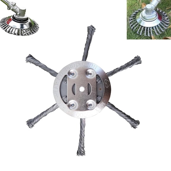 String Trimmer Replacement Head 6 Inch – Steel Wire Weed Trimmer Head, Universal Weed Eater Blade Head for Electric Cordless String Trimmer, Durable Grass Trimmer Head