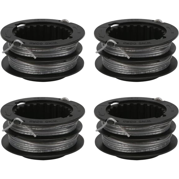 String Trimmer Spool Compatible with Greenworks 60V ST60V ST60V-T0 ST60L210 ST60L00 ST60B00 and 80V ST80L200, 17ft .080" Dual Line Refills, 4 Pack