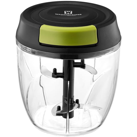 String Vegetable Chopper 4-Cup (900ml/30.43 oz) Hand Pull Garlic Mincer Manual Food Processor for Vegetables Fruits Meat Nuts BPA-Free Material, Easy Clean Compact for Kitchen RV Camping