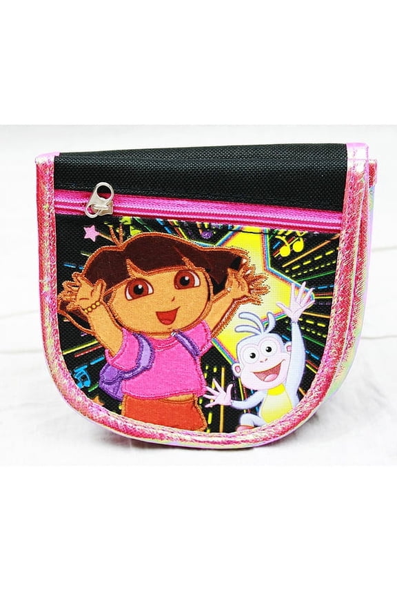 String Wallet - Dora the Explorer - w/ Boots Black New Gift Licensed de21480