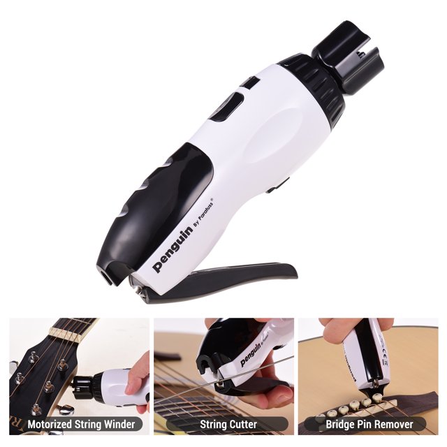 String Winder,Pin Remover Builtin Tool Motorized Winder Cutter Pin