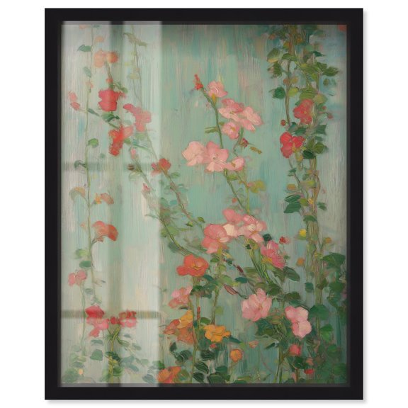 String of Colors II Shadowbox Print Western Floral Art by Art Remedy, Black Frame, 24 x 30