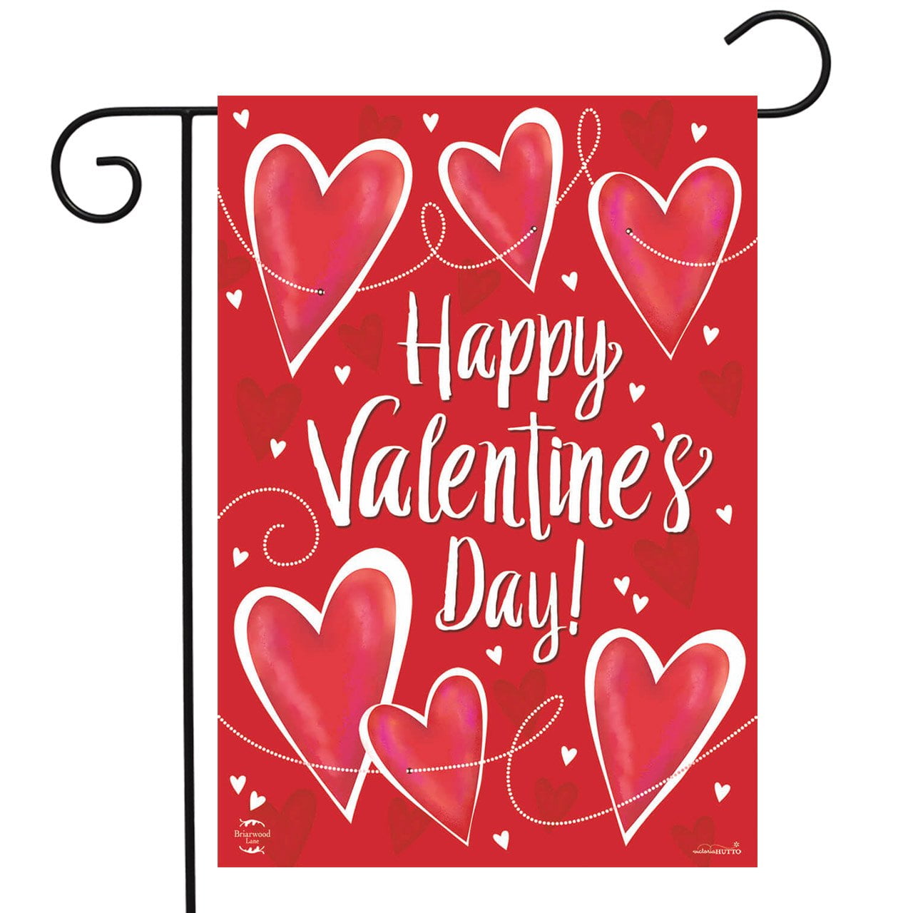 String of Hearts Valentine's Day Garden Flag Love 12.5" x 18" Briarwood