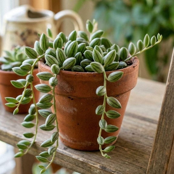 String of Watermelons Live Plant, 2 Inch Pot, Trailing Houseplant, Indoor Plant Gift