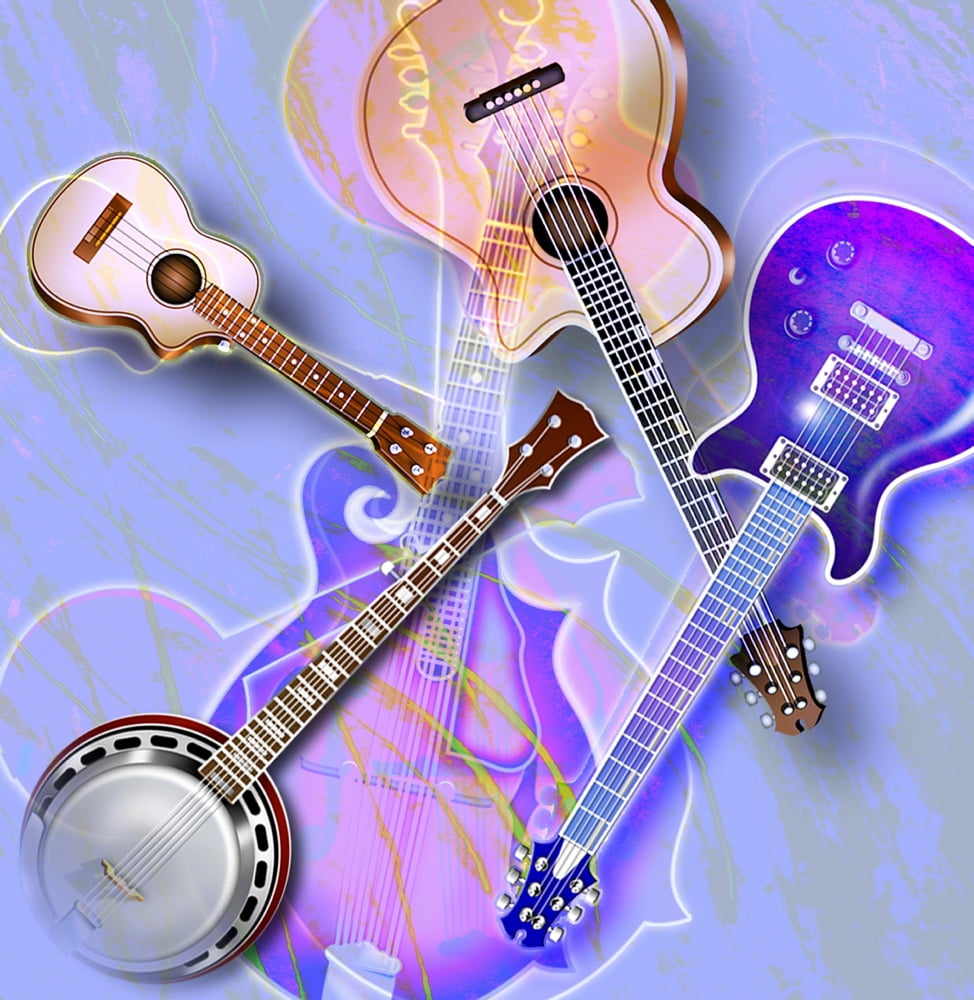 Stringed Instruments Canvas Art - Design Pics Eye Traveller Design Pics (15 x 15)