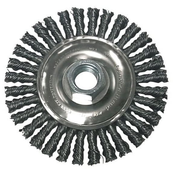 Stringer Bead Wheel Brushes, 6 In Dia X 3/6 In W, 0.02 In, Stainless Steel | Bundle of 2 Each