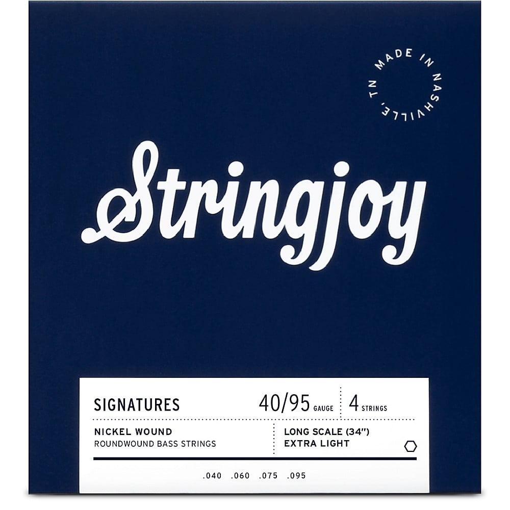 Stringjoy Signatures 4 String Long Scale Nickel Wound Bass Guitar Strings 40 - 95